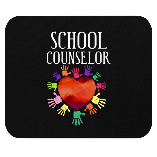 School Counselor Heart Mouse Pads