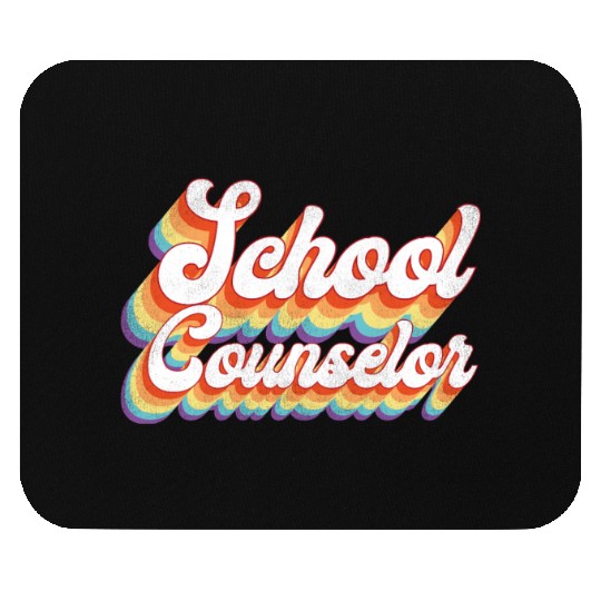 School Counselor Retro Vintage Mouse Pads