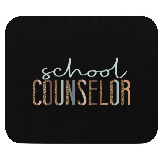 School Counselor Leopard Cheetah Mouse Pads