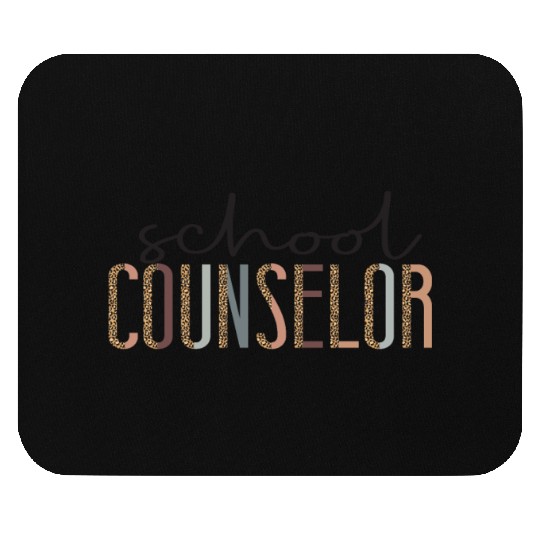 School Counselor Leopard Cheetah Mouse Pads