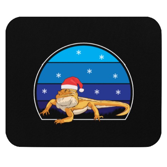 Iguana Christmas Light Sweater Funny Animals Lover Mouse Pads