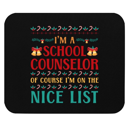 School Counselor Christmas Ugly Mouse Pads