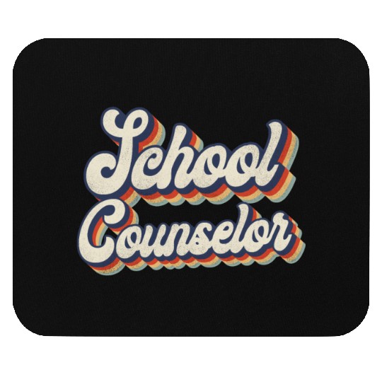 School Counselor Retro Vintage Mouse Pads