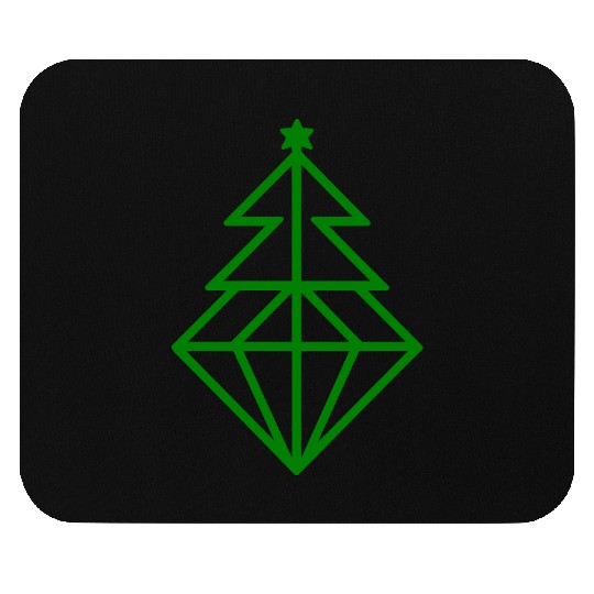 Diamond Christmas Tree Vector One Color Mouse Pads