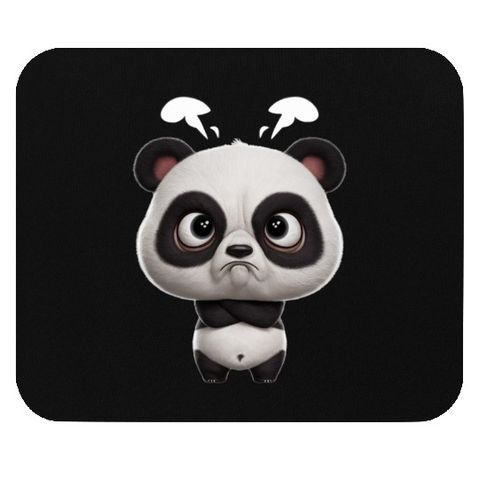 Cute Panda - Kawaii Angry Mouse Pads