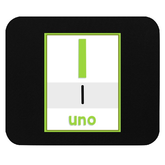 Spanish numbers Uno Mouse Pads