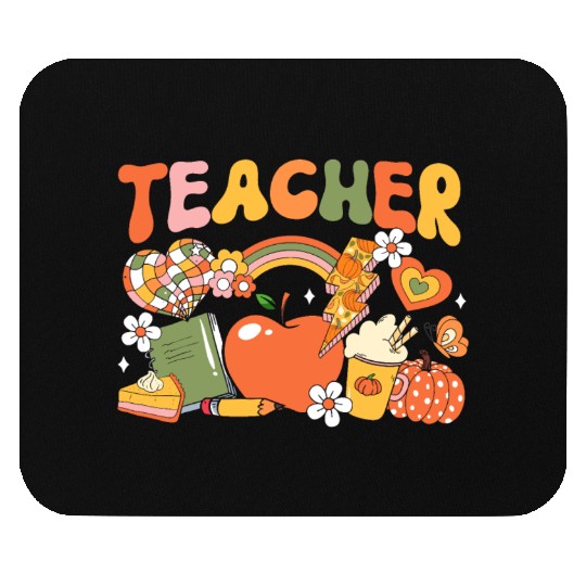 Teacher Fall Autumn Pumpkin Thanksgiving Thankful Mouse Pads