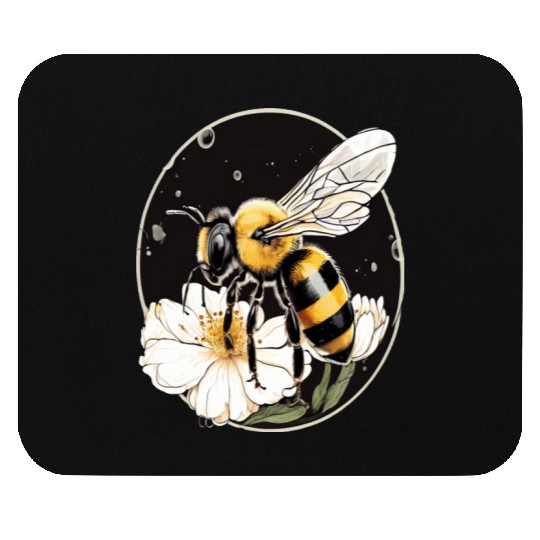 Bumble Bee on a Flower in a Bubble Mouse Pads