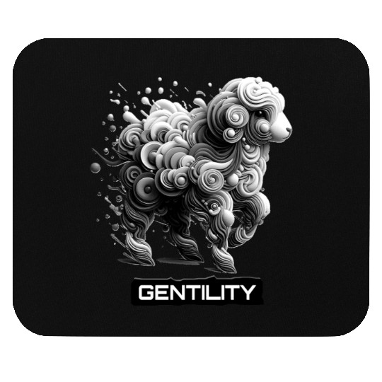 Gentle Lamb: Embrace Gentility Mouse Pads