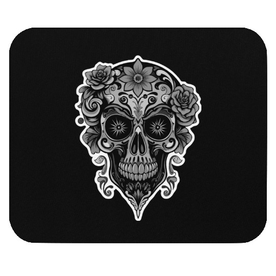 A abstract sugar skull Calavera Mouse Pads