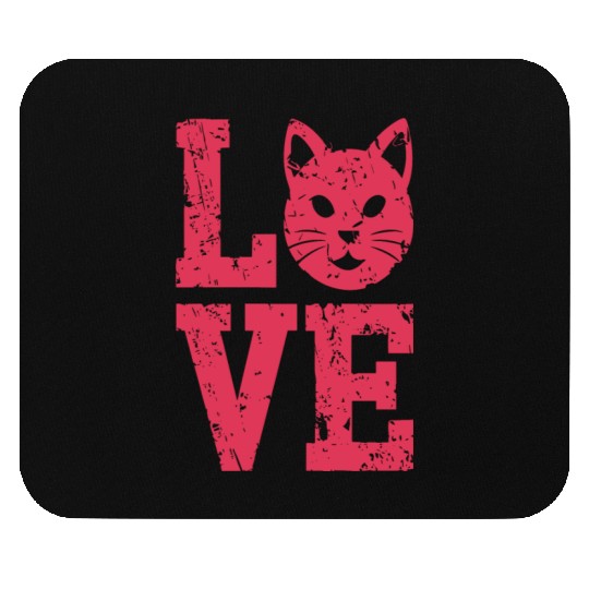 Love funny cat face Mouse Pads