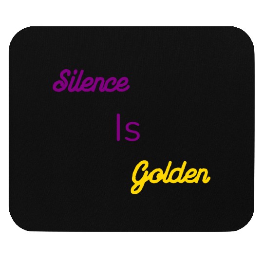 Silence Is Golden Purple Mouse Pads