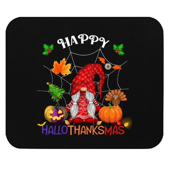 Happy HalloThanksMas Gnome Mouse Pads
