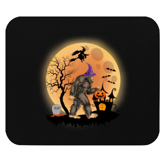 Sasquatch Halloween Trick-or-Treat Pumpkin Mouse Pads