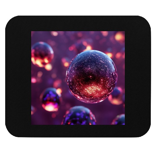 Purple Orbs Mouse Pads