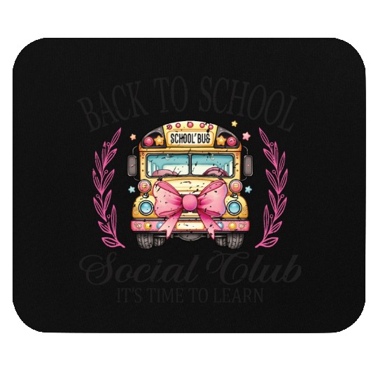 Back to School Bus Soociial Clubb Retro Mouse Pads
