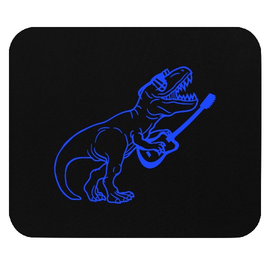 T. Rex Dino DJ Dinosaur Party Animal Plays Guitar Mouse Pads