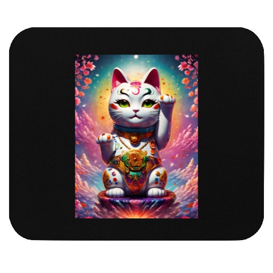 Maneki neko lucky cat Mouse Pads