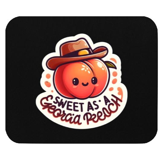 Sweet as a Georgia Peach Sticker Mouse Pads
