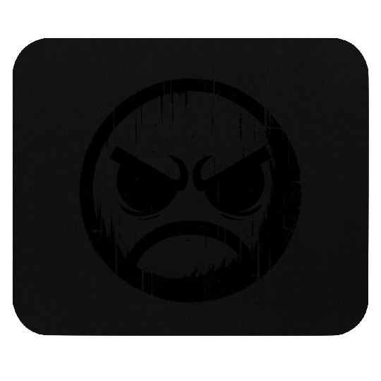 Angry Face Mouse Pads