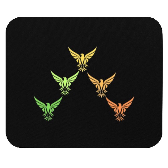 Black And White Illustrated Eagle Mouse Pads