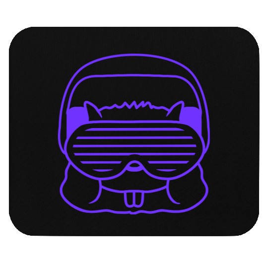 Cute DJ Hamster Party Animal Guinea Pig Pet Face Mouse Pads