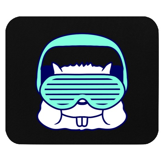 Cute DJ Hamster Party Animal Guinea Pig Pet Face Mouse Pads
