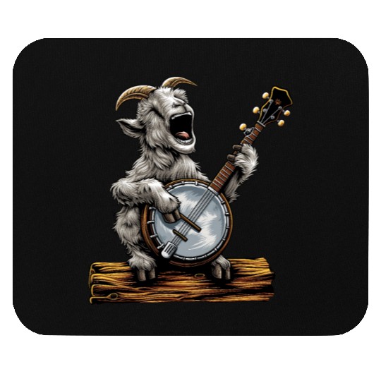 Goat Farm Animal Farmer Bluegrass Banjo Player Mouse Pads
