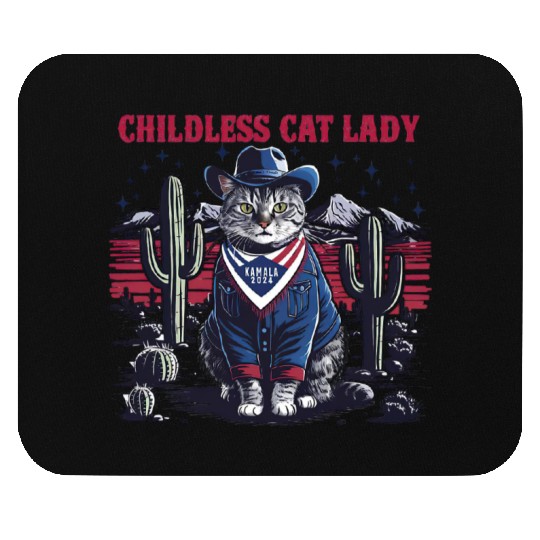 Childless Cat Lady For Kamala Mouse Pads