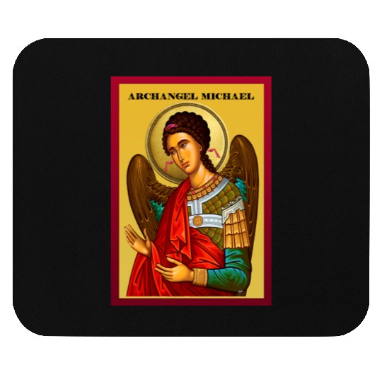 Archangel Michail Orthodox pray icon Mouse Pads