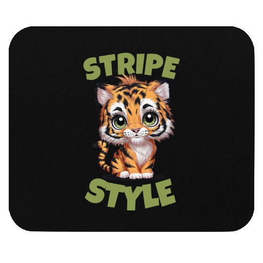 Cute Tiger Stripe Style Mouse Pads