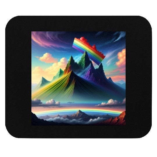Rainbow mountain Mouse Pads