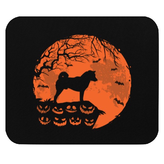 Shiba Inu And Moon Halloween Funny Dog Lover Gift Mouse Pads