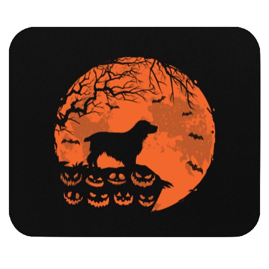 Cocker Spaniel And Moon Halloween Funny Dog Lover Mouse Pads