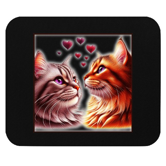 Cat as a person Mouse Pads