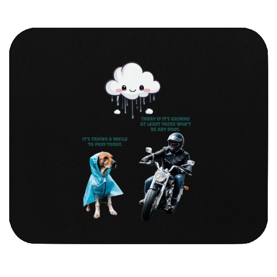 biker and the dog Mouse Pads