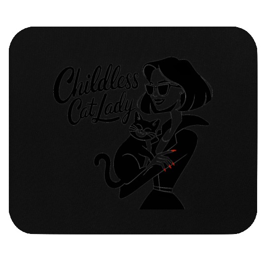 Childless Cat lady Kamala Harris Mouse Pads