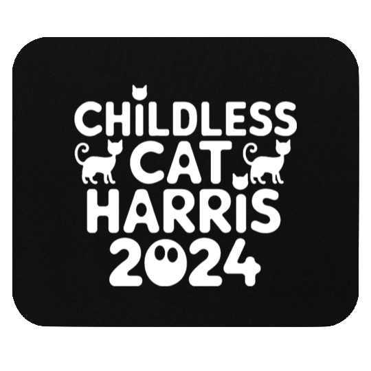 Childless Cat lady Kamala Harris Mouse Pads