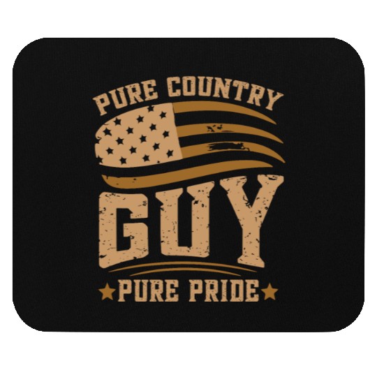 Small Town Us Flag Country Livin Boy Mouse Pads