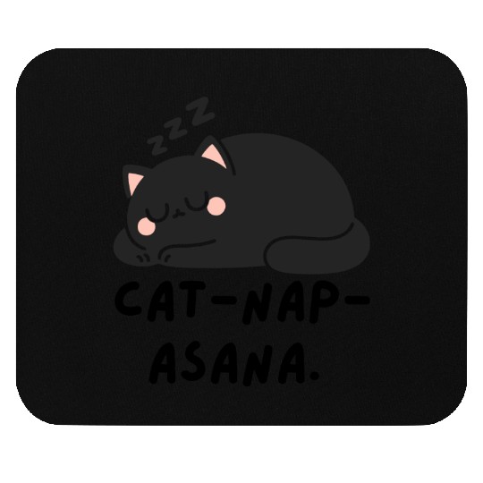 Lazy Cat Cat-Nap-Asana yoga Mouse Pads