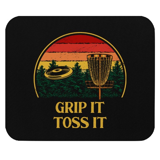 Grip It Toss It Disc Golf Sports Golfer Games Outd Mouse Pads