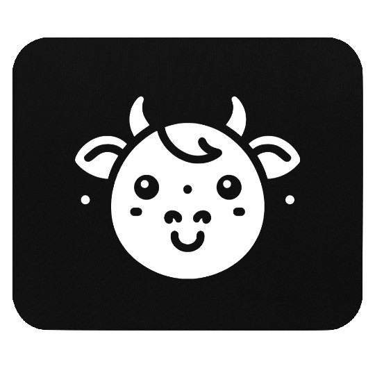 Cow face cute cows vector farm animal art path8 Mouse Pads