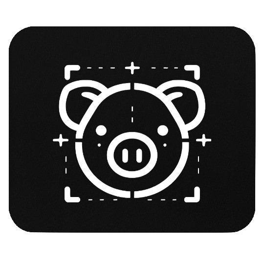 Pig face cute pigs vector farm animal path15 Mouse Pads