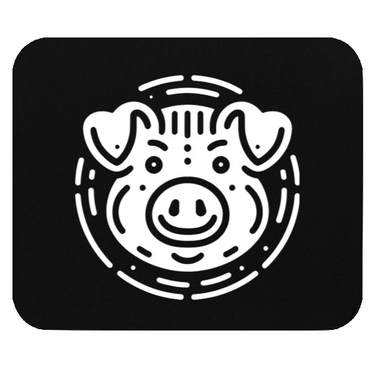 Pig face cute pigs vector farm animal path16 Mouse Pads