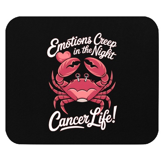 Emotions Creep in the Night Cancer Zodiac Sign Mouse Pads