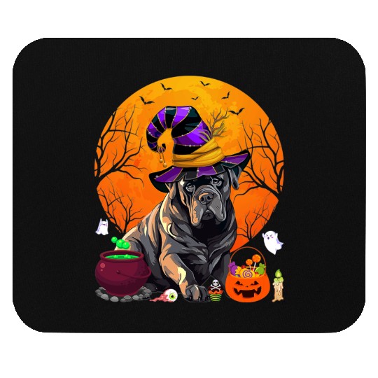 Funny Cane Corso Dog Witch Halloween Dog Lover Mouse Pads