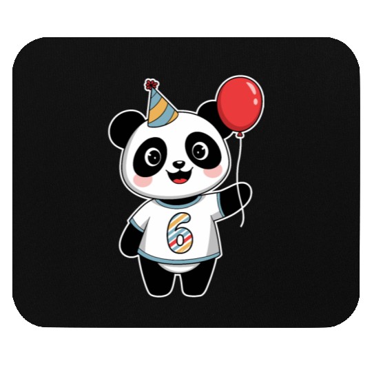 6th Birthday Panda Party Theme with Balloon Mouse Pads