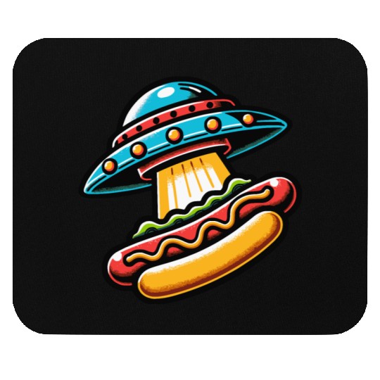 UFO HotDog Abduction Mouse Pads