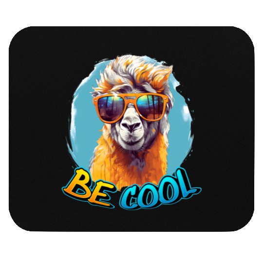 Be Cool, Be Llama-Men's and Women's Mouse Pads