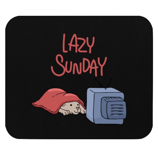 Lazy Sunday Funny Quote Print Mouse Pads
